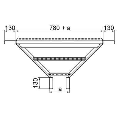 Add-on tee width 500mm height 160mm