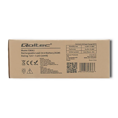 AGM battery 12V 7.2Ah max 108A