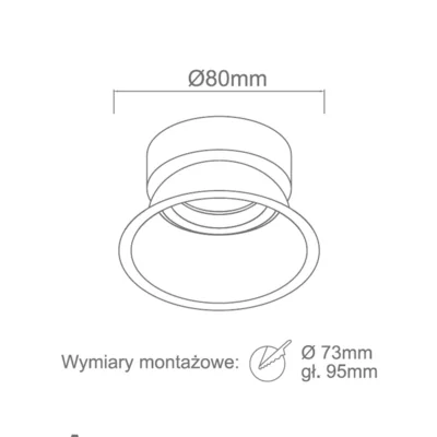 AGO Recessed ceiling lamp white