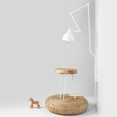 AIDA E27 IP20 wall lamp white