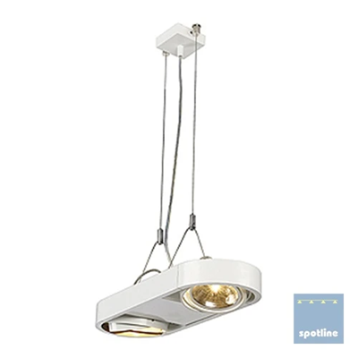 Aixlight R DUO QRB111 závěsný kulatý bílý QRB111 max. 2x 50W