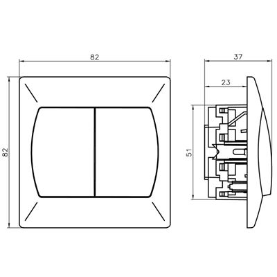 AKCENT Beige double stair connector