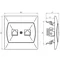 AKCENT Computer socket, single, cat. 5e RJ-45, brown