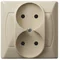 AKCENT Double socket beige