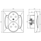 AKCENT Double socket outlet with earthing, beige, with phase invariance function