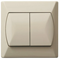 AKCENT Interruptor de escalera + unipolar beige