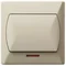 AKCENT Interruptor unipolar con retroiluminación, beige