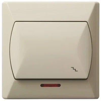 AKCENT Interruttore per scale con retroilluminazione, beige