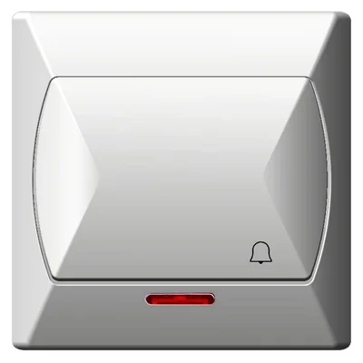 AKCENT Normally open switch "bell" with white backlight
