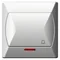 AKCENT Normally open switch "bell" with white backlight