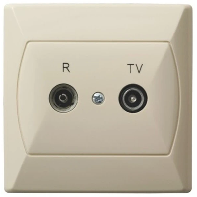 AKCENT RTV-Buchse GAP-10 dB beige