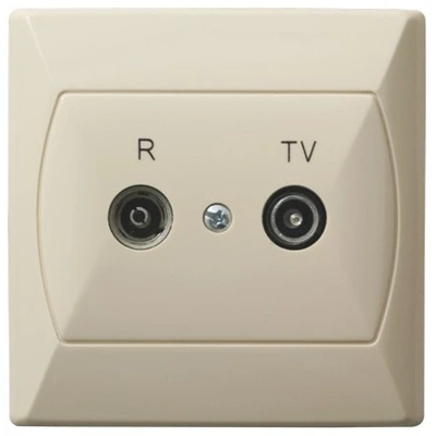 AKCENT RTV socket GAP-10 dB beige