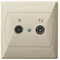 AKCENT RTV socket GAP-10 dB beige