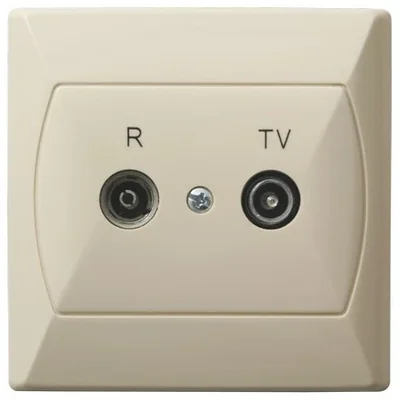 AKCENT RTV socket GAP-14 dB beige