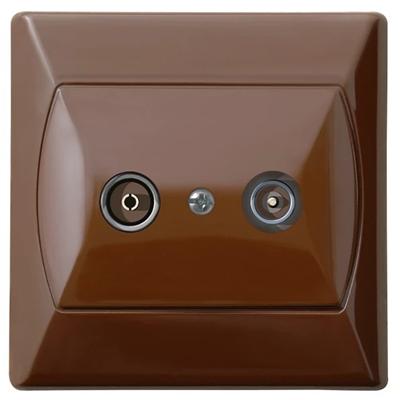 AKCENT RTV socket GAP-14 dB brown