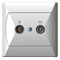 AKCENT RTV socket GAP-14 dB white