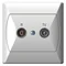 AKCENT RTV terminal socket - white