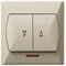 AKCENT Shutter switch with beige backlight