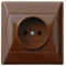 AKCENT Single brown socket