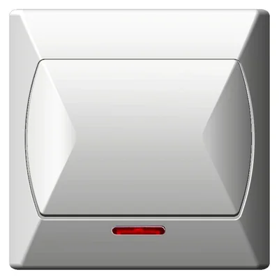 AKCENT Single-pole switch with white backlight