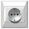 AKCENT Single socket with ground schuko white
