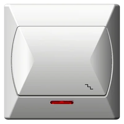 AKCENT Сходовий вимикач з білим підсвічуванням