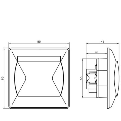 AKCENT Splashproof socket with grounding brown, transparent cover, equipped with shutters for current paths