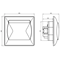 AKCENT Splashproof socket with grounding white, transparent cover