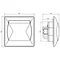 AKCENT Splashproof socket with grounding white, transparent cover