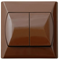 AKCENT Stair switch + single-pole brown