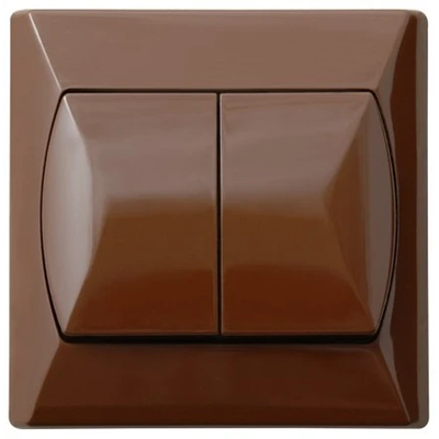 AKCENT Stair switch + single-pole brown