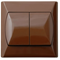 AKCENT Stair switch + single-pole brown