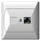 AKCENT Support simple pour ordinateur, cat. 5e MMC - blanc