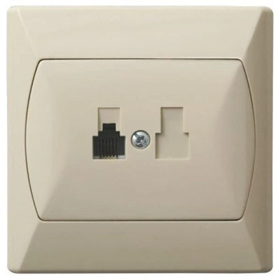 AKCENT Telephone socket, single beige