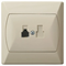 AKCENT Telephone socket, single beige