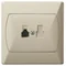 AKCENT Telephone socket, single beige