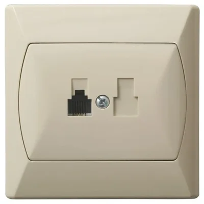 AKCENT Telephone socket, single beige