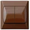 AKCENT Two-group connector, brown candlestick