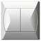 AKCENT Two-group switch, white candlestick