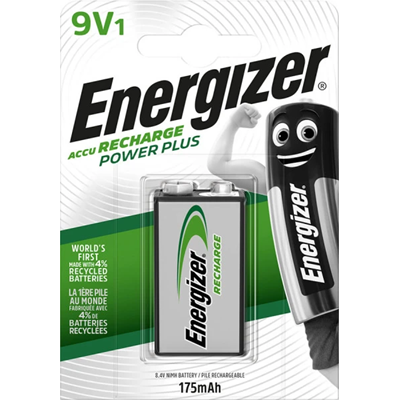 Akumulator 9V / 6HR61 / HR22 / NH22-175 Ni-MH Energizer ACCU RECHARGE POWER PLUS 8,4V 175mAh