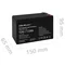 Akumulator AGM 12V 7.2 Ah max 108A
