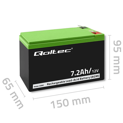 Akumulator AGM 12V 7.2 Ah max 108A