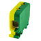 AL CU connettore per guida filettata 1,5-50mm² TS-35 1 binario 2 fori terminali giallo-verde 20 pz.