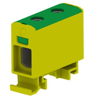 AL screw terminal block, CU, 1.5 - 16 mm2, TS 35, 1 track, 2 holes clamp