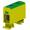 AL screw terminal block, CU, 1.5 - 16 mm2, TS 35, 1 track, 2 holes clamp