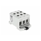 AL screw terminal block. CU 1.5-50mm2 TS-35 1 track 6 terminal holes grey