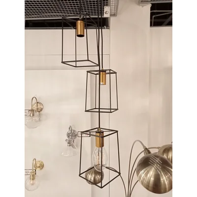 ALANIS Trojitá černá závěsná lampa