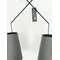ALANYA Suspension E27 IP20 noir avec abat-jour gris
