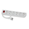 Alargador ECONÓMICO 6 tomas con/sin interruptor 1,5m H05VV-F 3x1 blanco