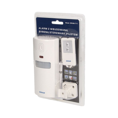 Alarm with built-in siren, remote control white